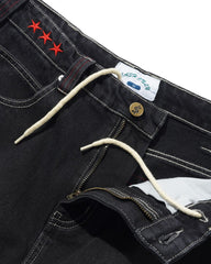 Stars Denim Shorts, Washed Black