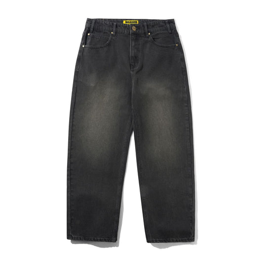 Racer Denim Jeans, Faded Black