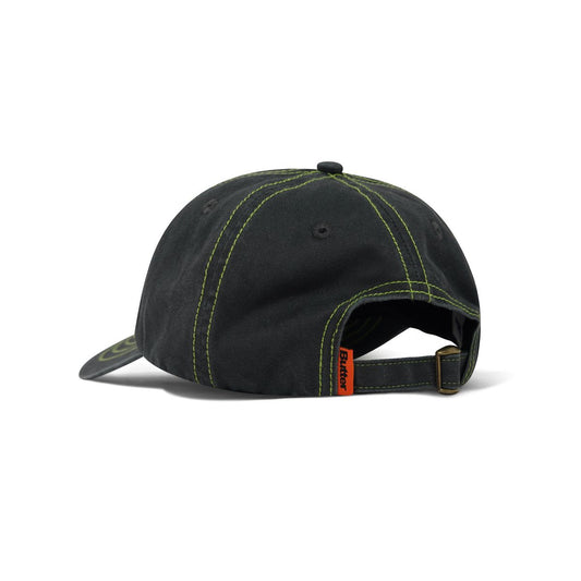 Registered 6 Panel Cap, Washed Black