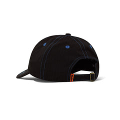Nylon Rounded Logo 6 Panel Cap, Black
