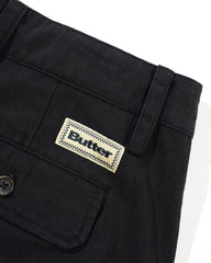 Pleated Shorts Shorts, Washed Black
