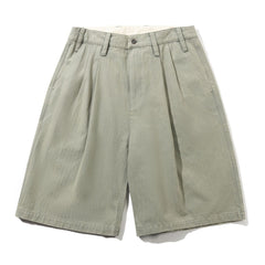 Pleated Shorts Shorts, Washed Fatigue