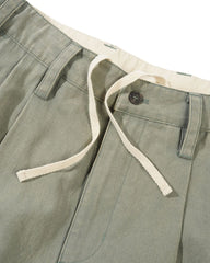 Pleated Shorts Shorts, Washed Fatigue