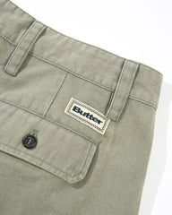 Pleated Shorts Shorts, Washed Fatigue