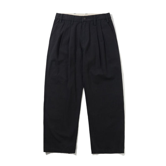 Pleated Trousers, Washed Black