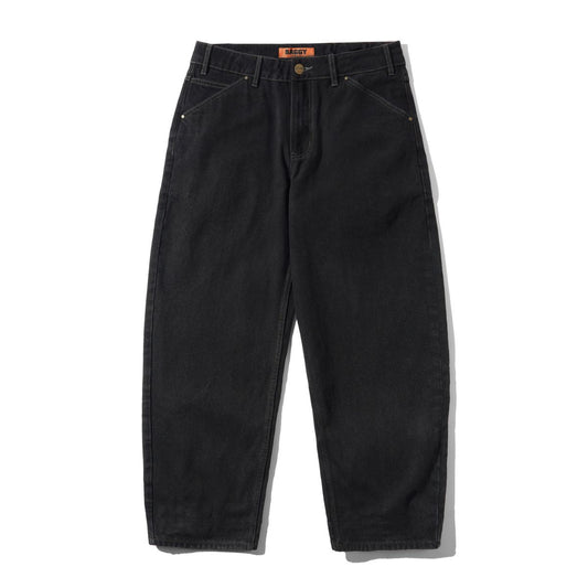 Trim Denim Jeans, Rinsed Black