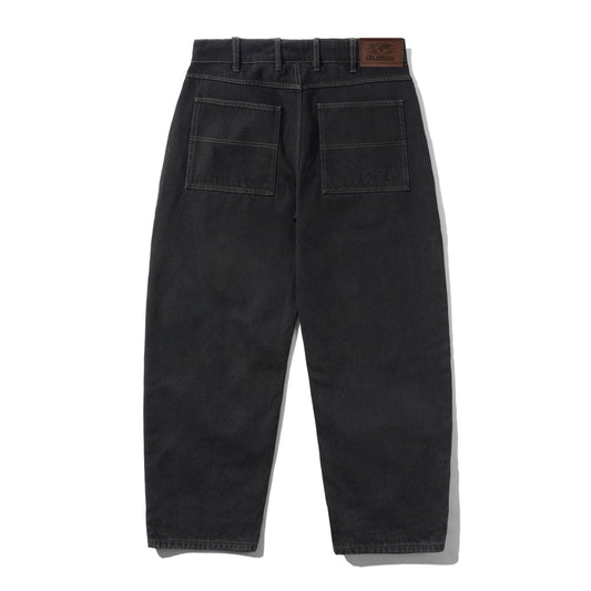 Trim Denim Jeans, Rinsed Black