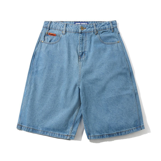 Baggy Denim Shorts, Washed Indigo