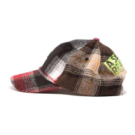 'H' Logo Cap, Mixed Plaid