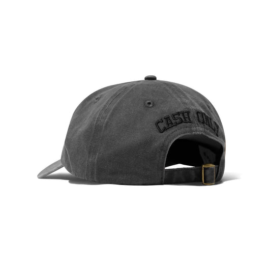 Campus 6 Panel Cap, Washed Black