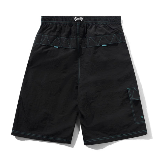 Contrast Board Shorts, Black