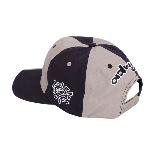 2 Tone 6 panel Cap, Grey / Black