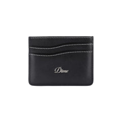 Cursive Cardholder, Black Leather