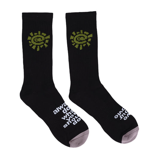 Green @sun Sock, Black
