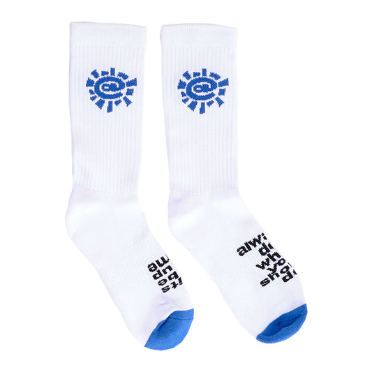 Blue @sun Sock, White