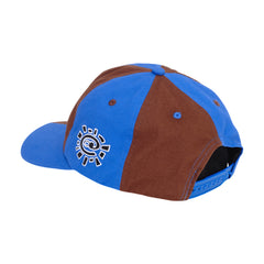 Mixed 6 panel Cap, Blue / Brown