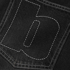 Ace Denim Jeans, Distressed Black