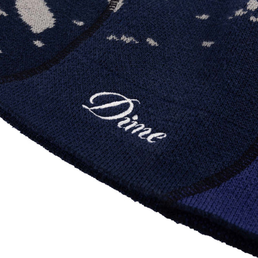 Reverse Stitch Skully Beanie, Navy