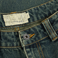 Baggy Denim Pants, Sandblasted Pine