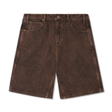 Web Denim Shorts, Brown