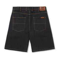 Baggy Denim Shorts, Washed Black