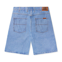 Baggy Denim Shorts, Washed Indigo