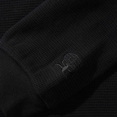 Basic Waffle L/S Tee, Black