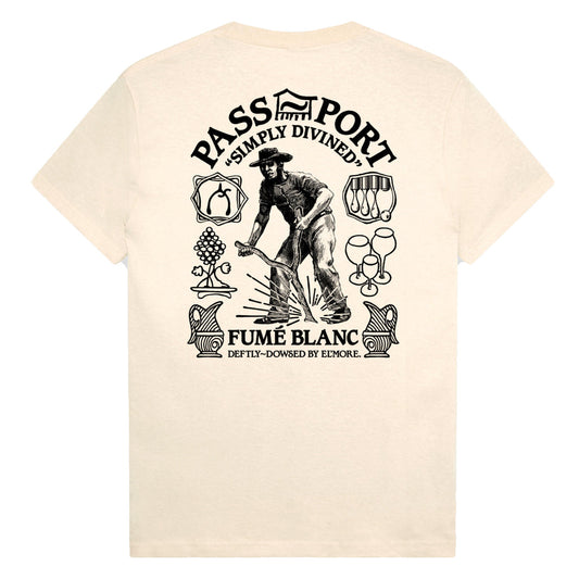 Pass Port x El'More Wines Blanc Organic Tee, Natural