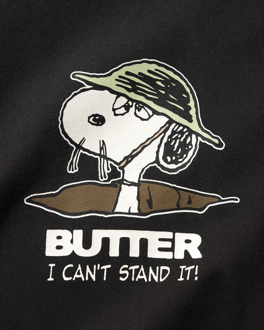 Peanuts Can't Stand It Tee, Washed Black