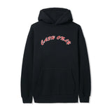 Felt Applique Logo Pullover Hood, Black