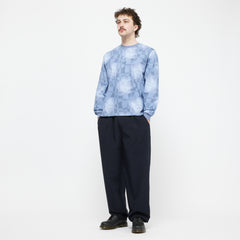 Abstract LS Shirt, Static Blue