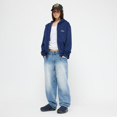 Classic Relaxed Denim Pants, Sandblasted Blue