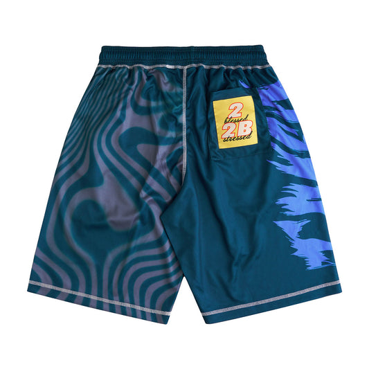 Dazed Mesh Shorts, Dark Teal