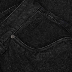 Classic Baggy Denim Pants, Black Washed