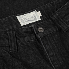 Classic Baggy Denim Pants, Black Washed