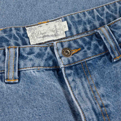 Classic Relaxed Denim Pants, Sandblasted Blue