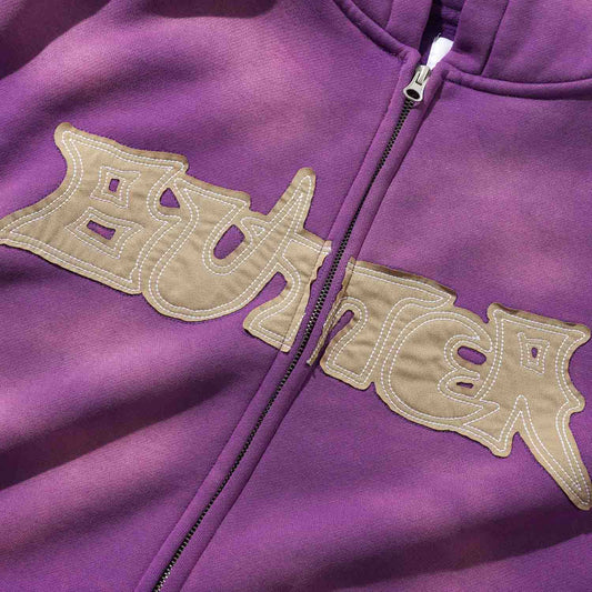 Encounter Zip-Thru Hood, Washed Purple