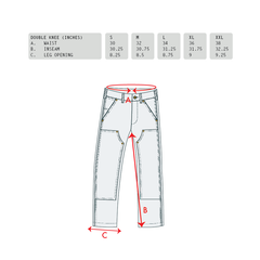 Double Knee Pant, Charcoal