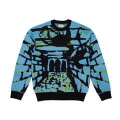 Dungieon Knit Sweater, Blue / Black / Green