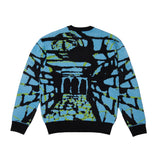 Dungieon Knit Sweater, Blue / Black / Green