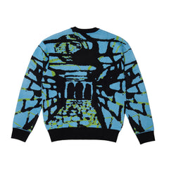 Dungieon Knit Sweater, Blue / Black / Green