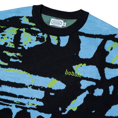 Dungieon Knit Sweater, Blue / Black / Green