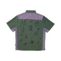 Hoddle Tour Short Sleeve Shirt, Green / Blue