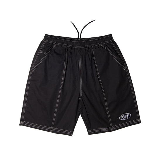 Trifid Rip-stop Short, Black / White Contrast Stitch