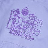 Follow The Signs Hoodie, Dusty Lavender