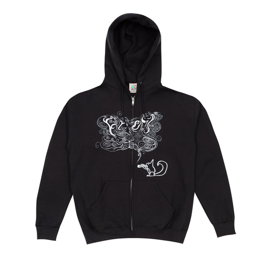 OG Squirrel Zip Hoodie, Black