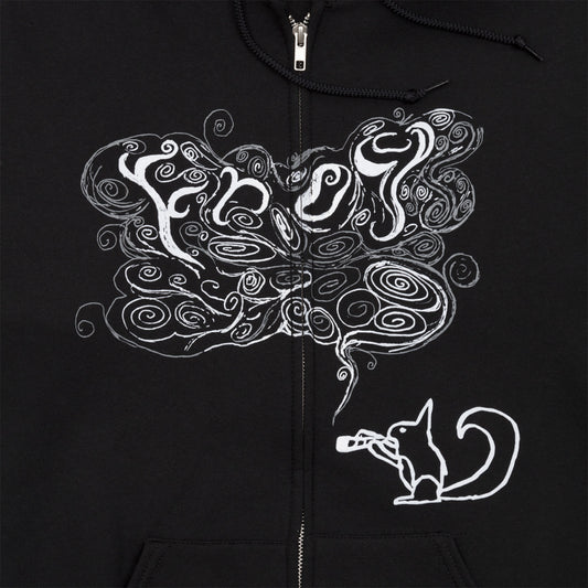OG Squirrel Zip Hoodie, Black