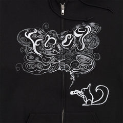 OG Squirrel Zip Hoodie, Black