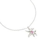 Cell Necklace, Silver / Pink