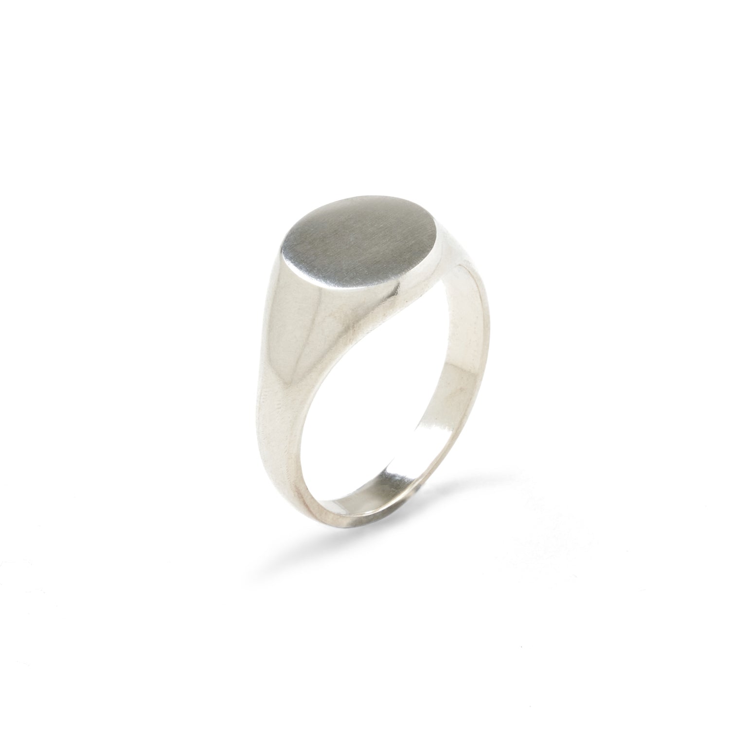 Circle Signet Ring, Silver